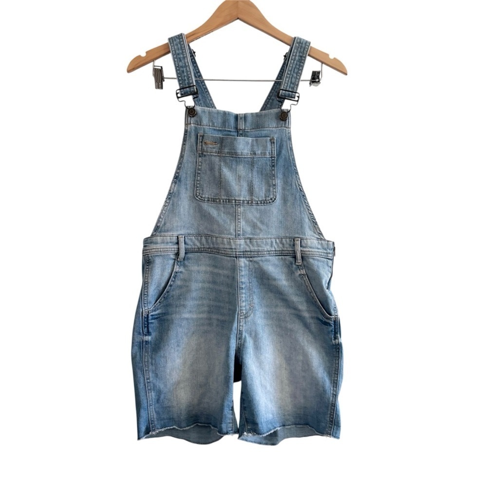 GAP Distressed Denim Jean Overalls Shorts